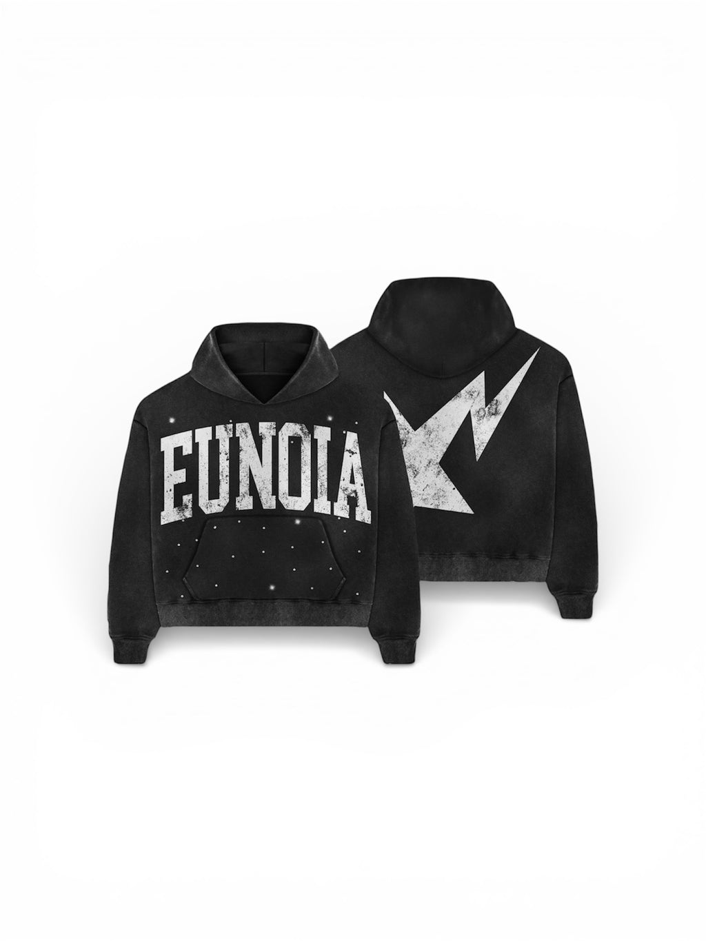 EUNOIA Rhinestone Hoodie